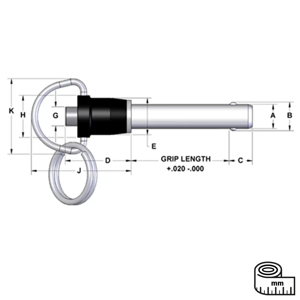Stainless Steel Quick Release Pin HKAA 3