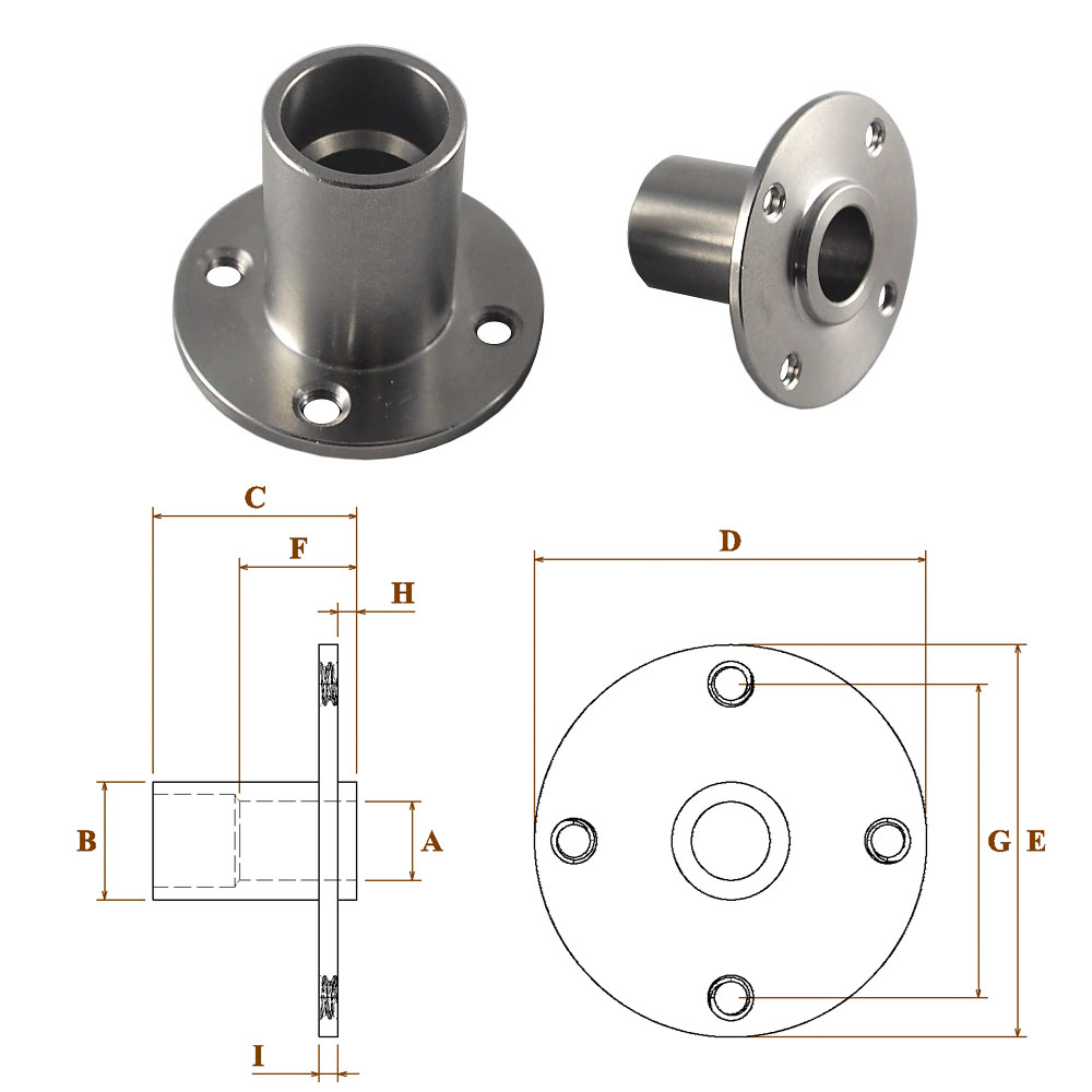 Locating Bushings with Flange for Ball Lock Pins and Socket Pins HKAA