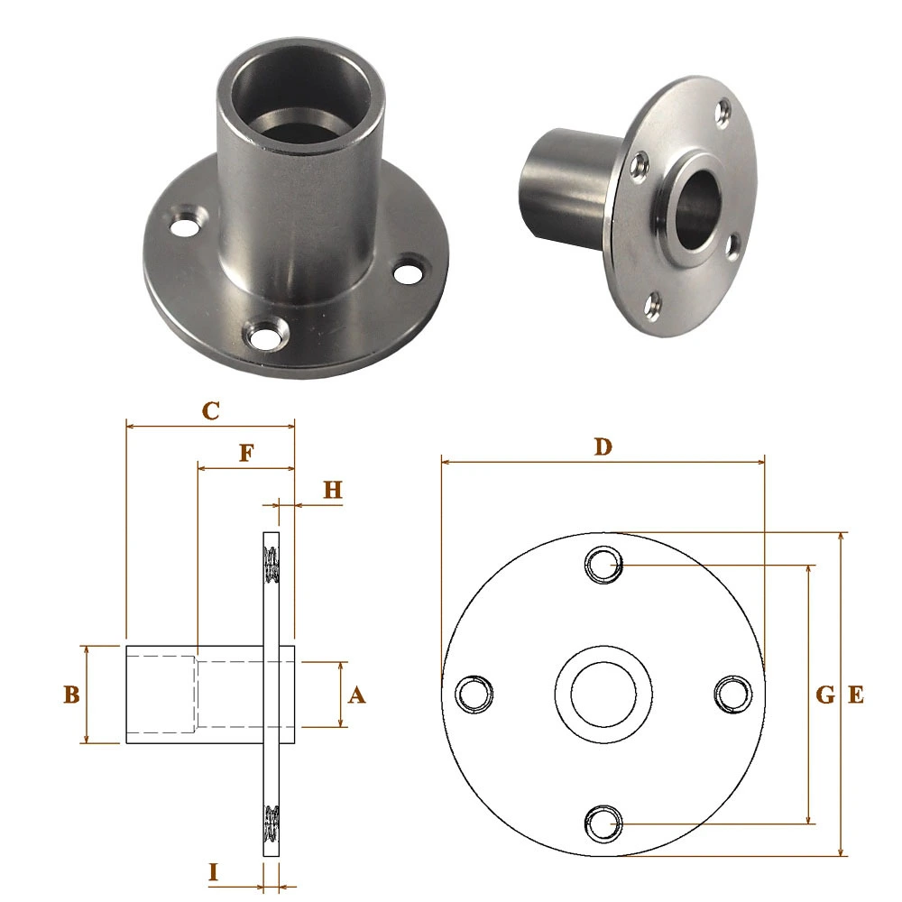 Locating Bushings with flange for ball lock pins and socket pins 1
