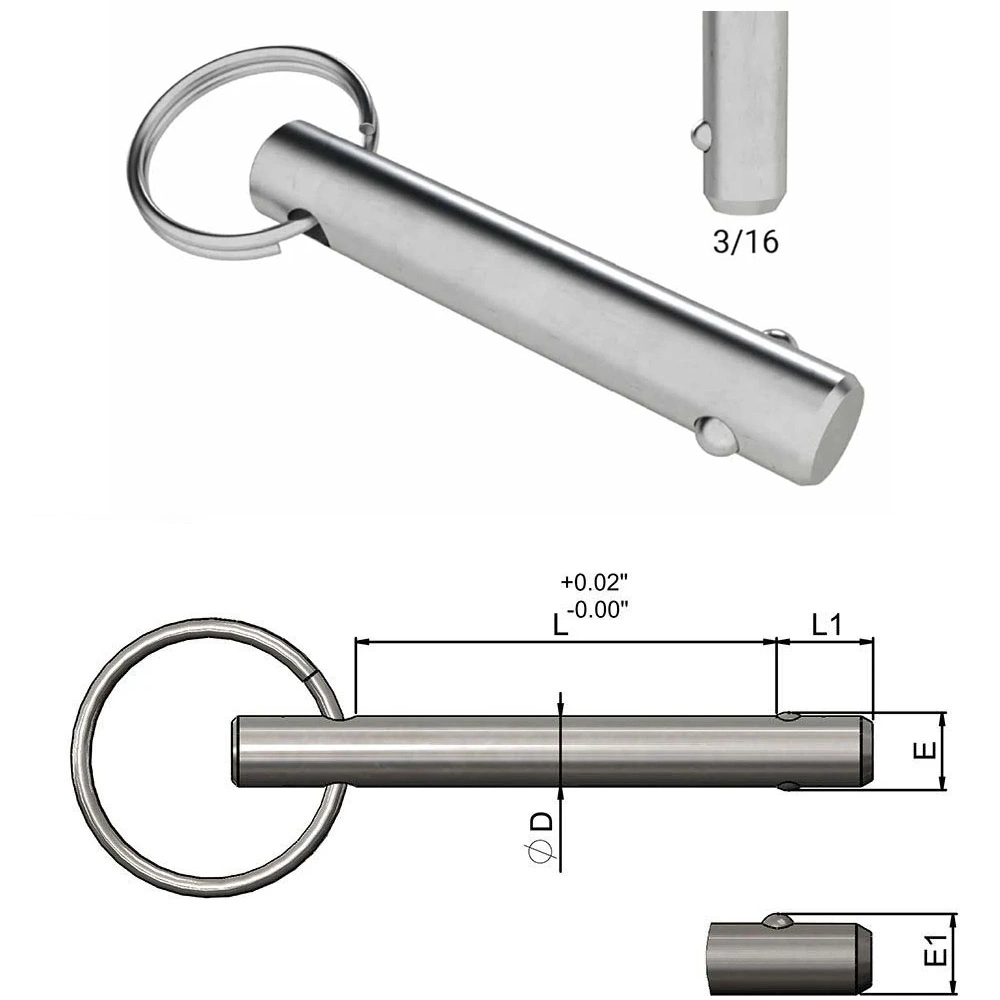 Heavy Duty Detent Quick-Release Pin 1