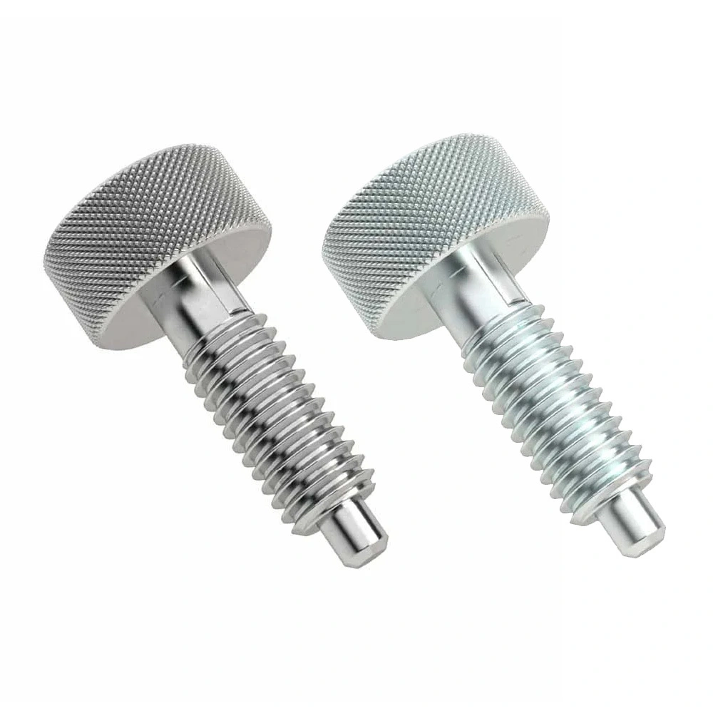 Knurled Handle Screw Stainless Steel Spring Plunger 1