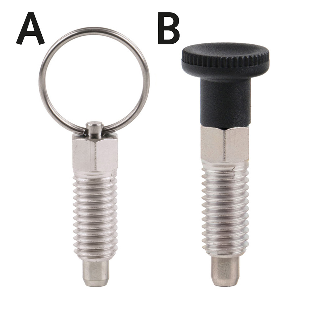 Knurled Handle Screw Stainless Steel Spring Plunger 2