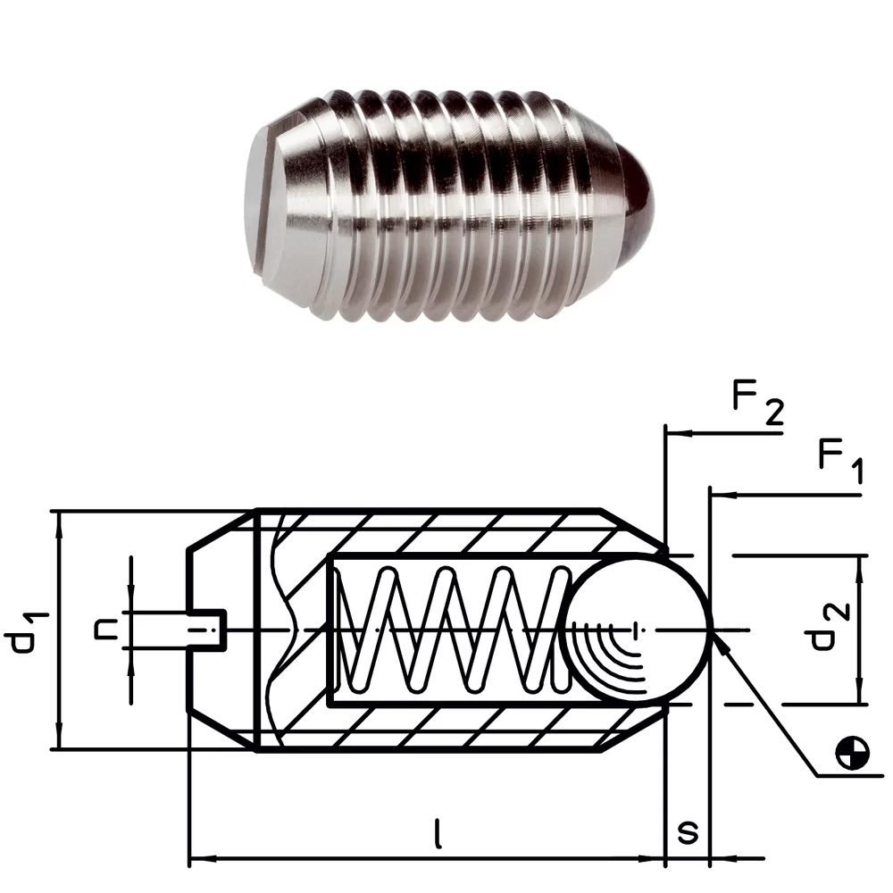 Slotted Ball-Nose Spring Plungers /Ball Stop | HKAA