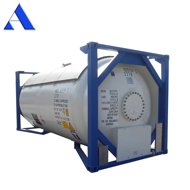 UN T50 Portable Compressed Liquefied Gas ISO Tank Container for LPG 1