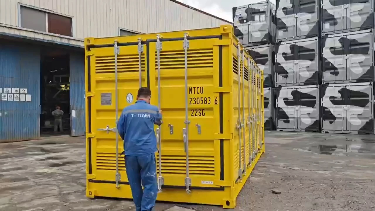 Contenedor de envío con apertura de puerta lateral de mercancías peligrosas de 20 pies 1