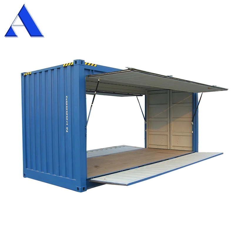 20ft Steel Dry Container Double Swing  Flying Gas Spring Side Open High Cube Shipping Containers 1