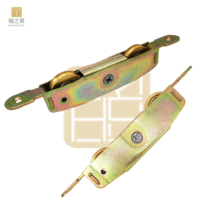 Rolo de porta deslizante de metal com roda dupla para porta de vidro de pátio, rolo de janela, fábrica Hanzson 1
