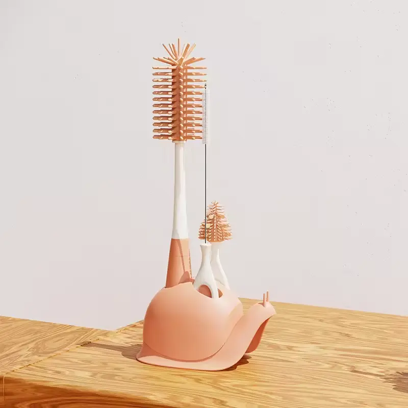 Bottle Cleaning Brushes 15X32X15 Cm Doublecare Brand BPA Free Silicone Material Baby Bottle Cleaning Brush Set 4
