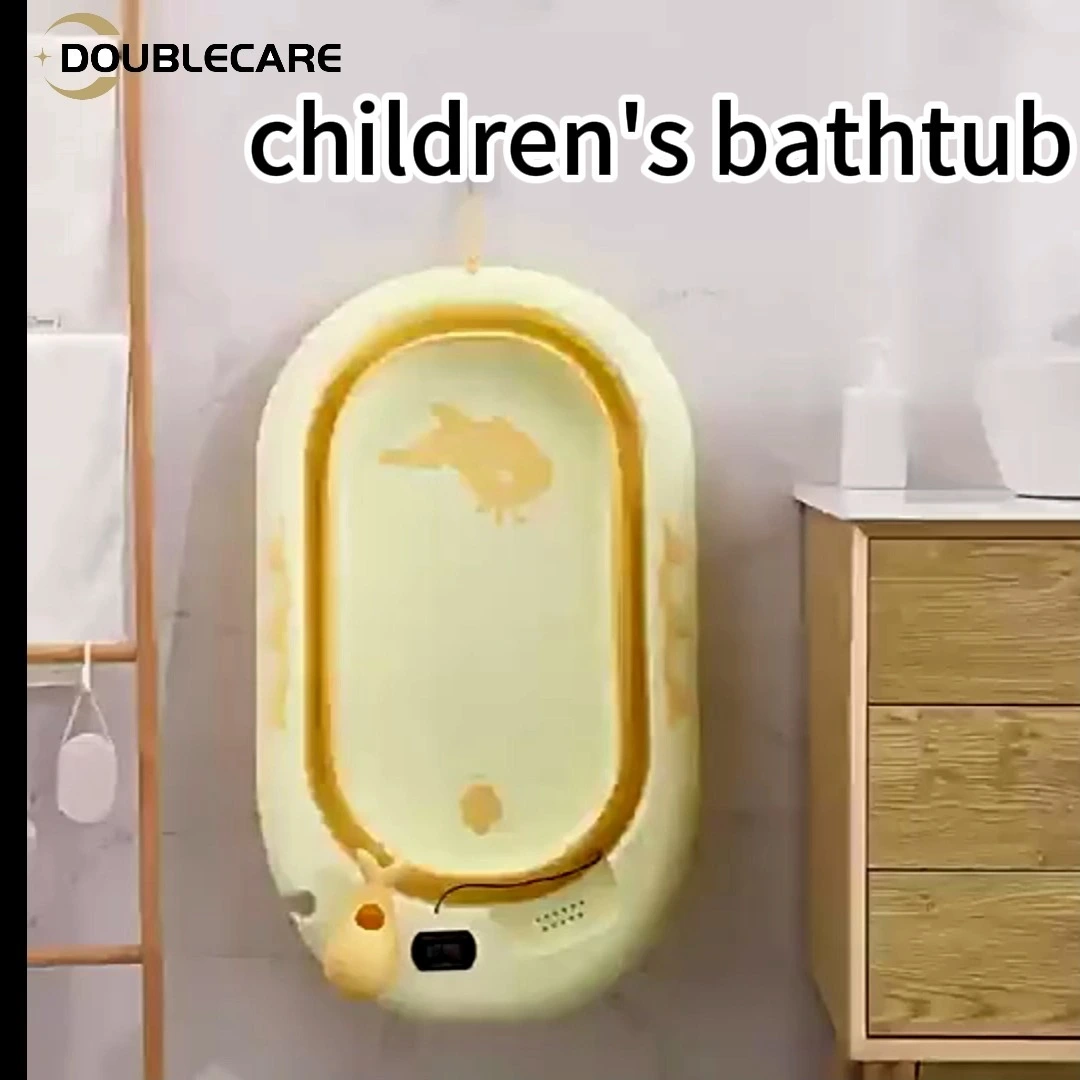 Baignoire pliable en plastique pour bébé, avec température et ensemble de baignoires pour bébé, tendance 1