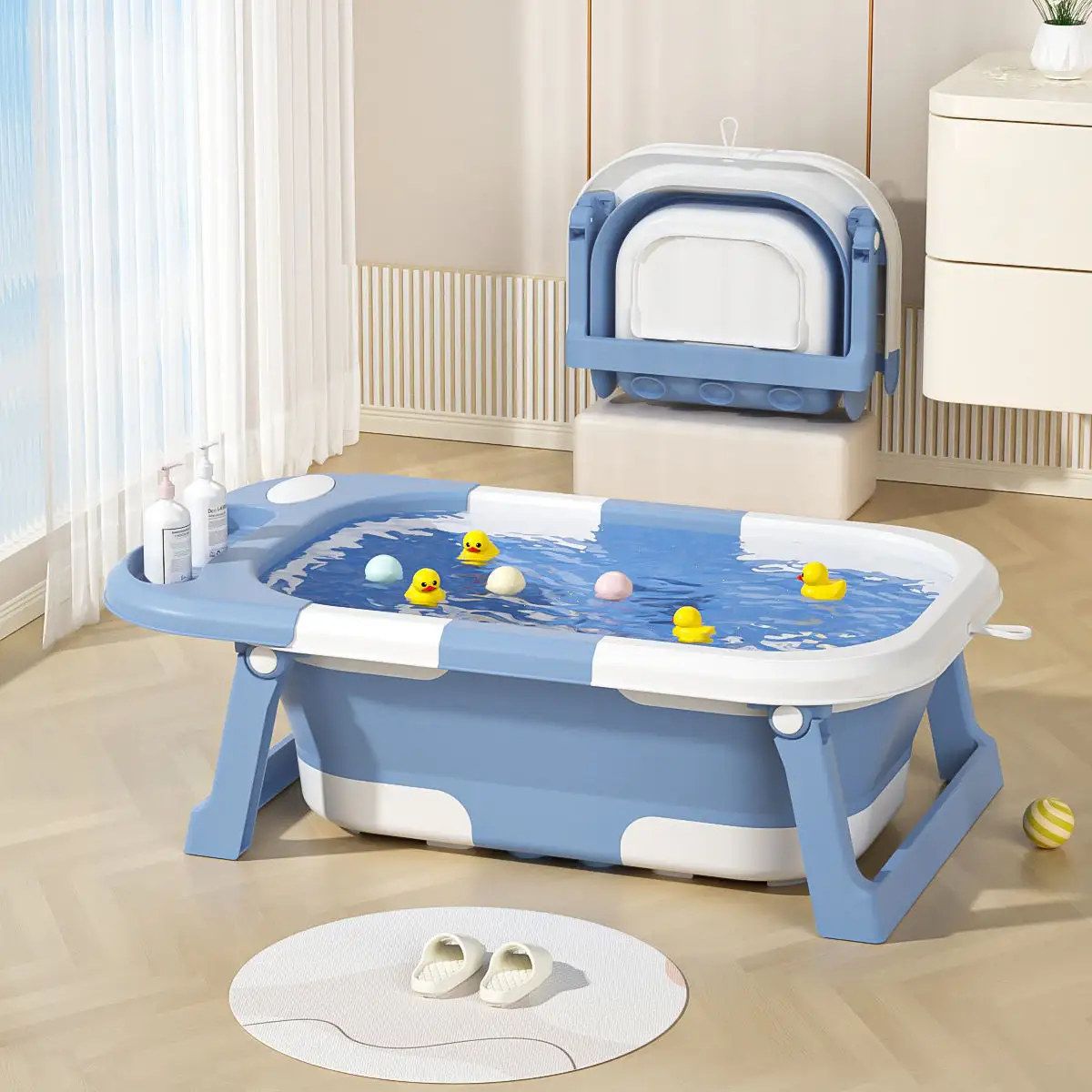 Bath Seats for Babies Infant Portable Baby Bath Tubs Set by Doublecare 5