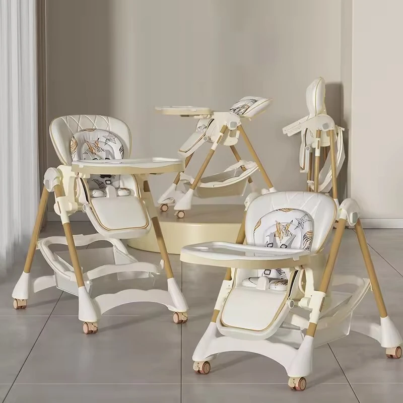 Tragbares und faltbares Kunststoff-Essstuhl-Set, Anti-Fall-Baby-Esstisch, hochwertig, multifunktional für die Sicherheit im Haushalt 1