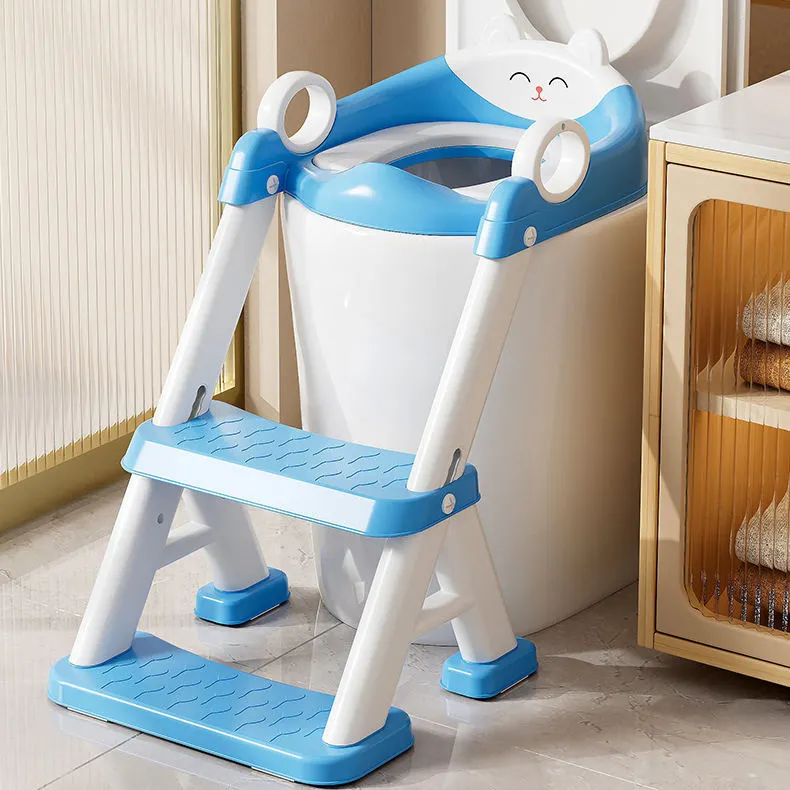 Wholesale children folding toilet plastic baby ladder potty with step cartoon kids potty training toilet-1722576873433382 1