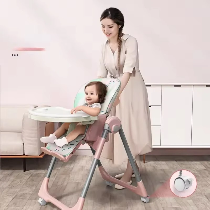 Baby-Hochfütterungsstuhl, 3-in-1, multifunktional, tragbar, faltbar, Esszimmerstuhl für Kinder 1