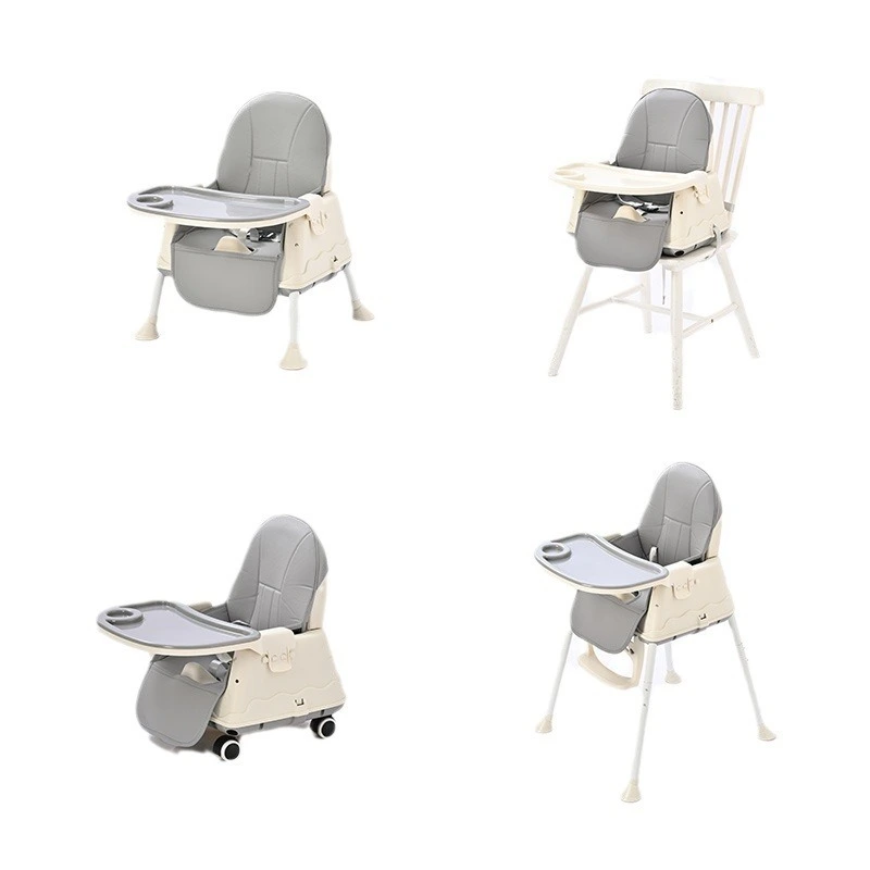 Multifunktionaler Babyhochstuhl mit Rädern 3 in 1 Kunststoff Kinderhochstühle Kinder Baby Fütterung Sitzerhöhung Kinderstuhl-1723862277439974 1