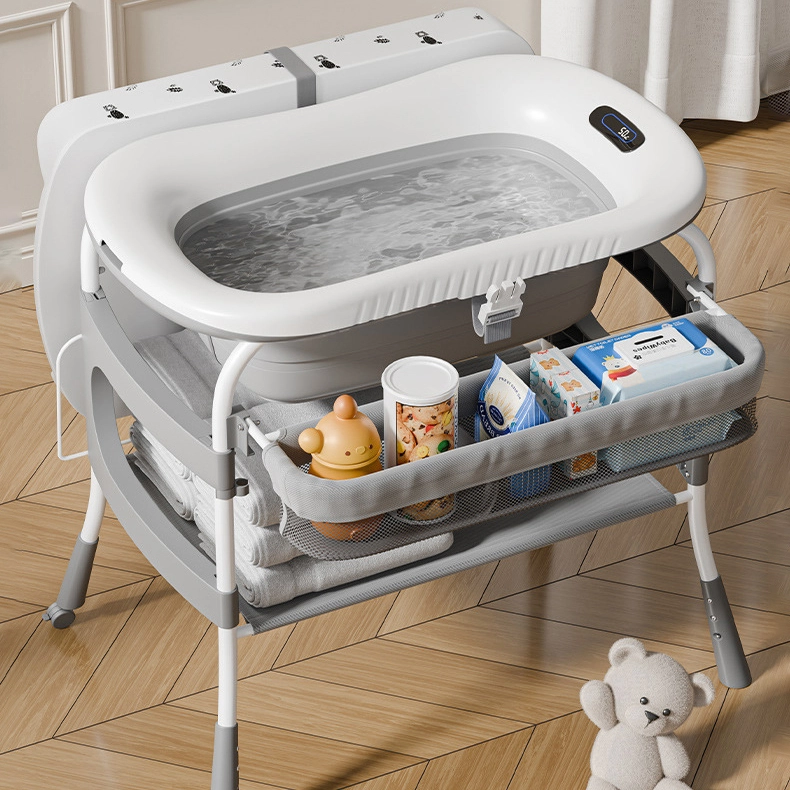 Baby Changing Table with Cabinet and Folding Design - Manufacturer Hot Selling Baby Bed Changing Pad Bathtub Table Bag 1