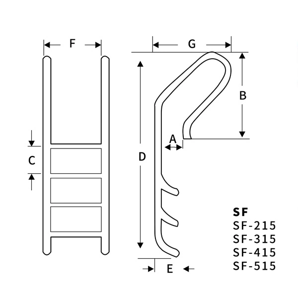 SF Series Pool Ladder 1