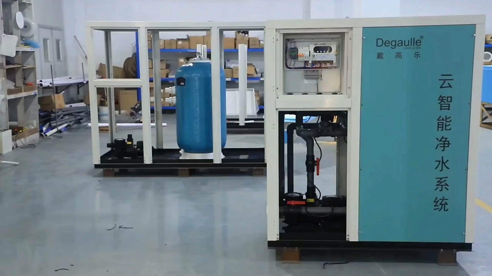 نظام تكامل حمام السباحة الذكي مع فلتر حمام السباحة المتكامل 1