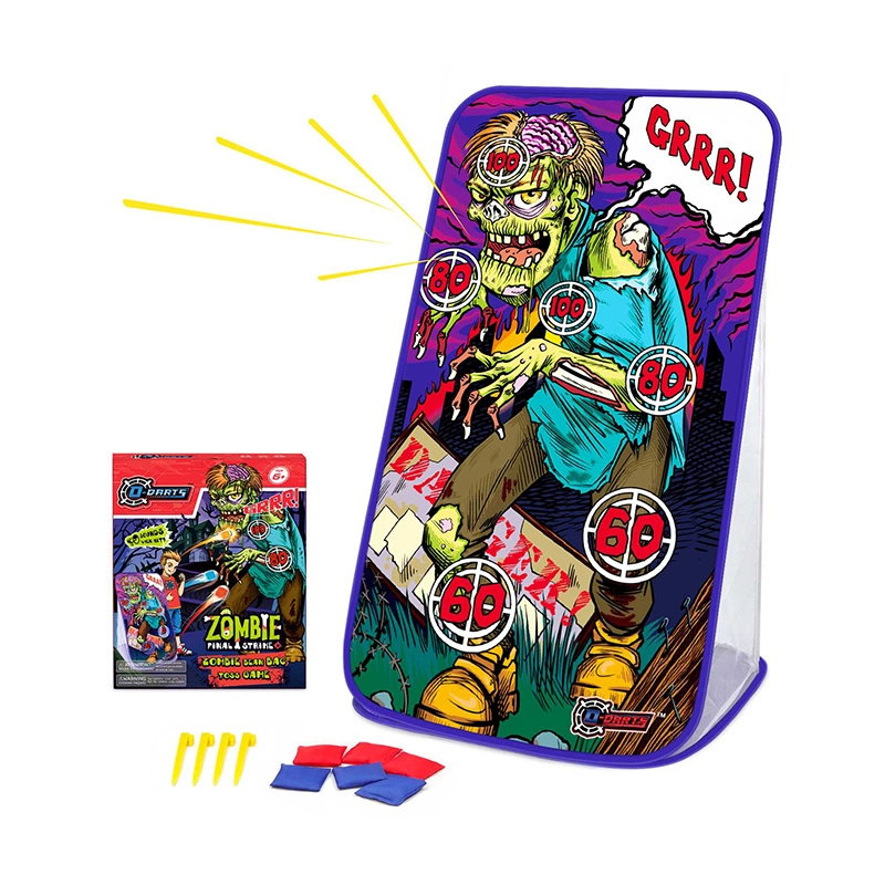 SISLAND Halloween Party Games for Kids Halloween Zombie Bean Bag Toss Game with Voice Game Double-Sided Halloween Party Favors Indoor Outdoor Decor Yard Games 1