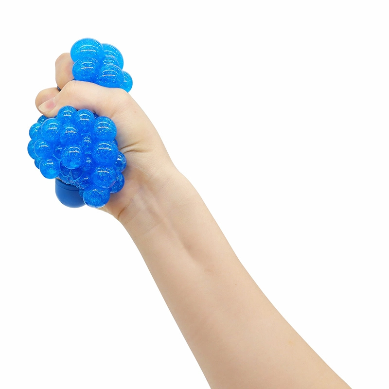 SISLAND Quetschbarer Stressball mit weicher Glitzerfüllung – Quetschspielzeug in Traubenform für Kinder und Erwachsene – Stressabbau, Angstberuhigung, sensorischer Spaß – Perfektes Zappelspielzeug-Geschenk für Schüler mit ADHS 1