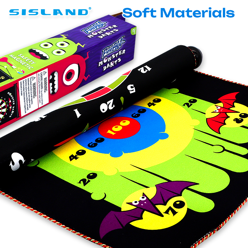 SISLAND Monster magnetic dart board Double-Sided Kids Dart Board Set,Halloween Large Size Toys Dartboards with 12 Darts, Indoor Outdoor Party Games Toys Gifts 1