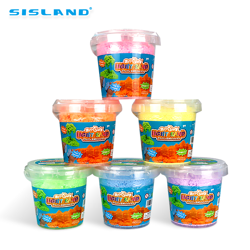 SISLAND Light Sand, set mainan sensorik pasir ringan, set diy anti lengket, pasir ajaib kepingan salju aktif tidak beracun untuk pesta anak laki-laki dan perempuan, hadiah yang bagus untuk anak-anak 1