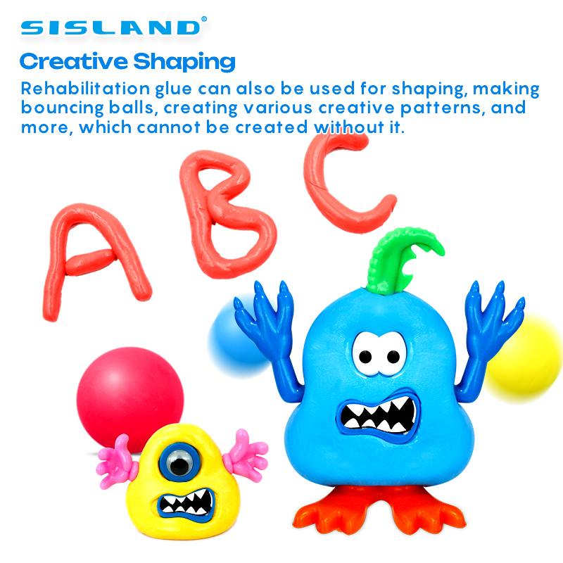 SISLAND Therapy Putty - mainan fidget putty (4 warna), latihan tangan, alat terapi dan terapi - berpikir dan stres - latihan kekuatan genggaman jari dan tangan 1