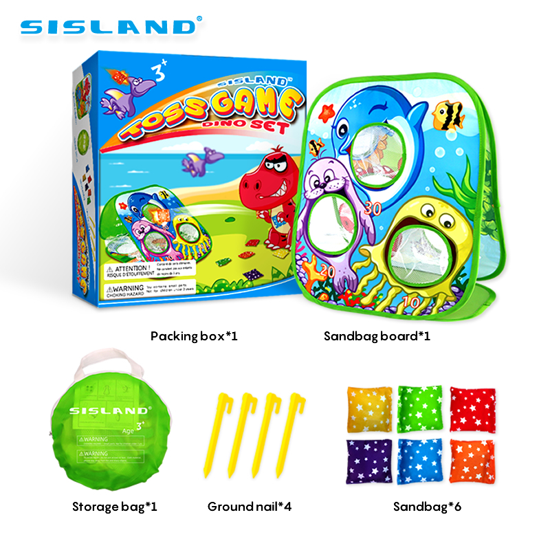 Магнитный мишень с дартсом, игра в броски динозавров, включая мешки с фасолью и аксессуары