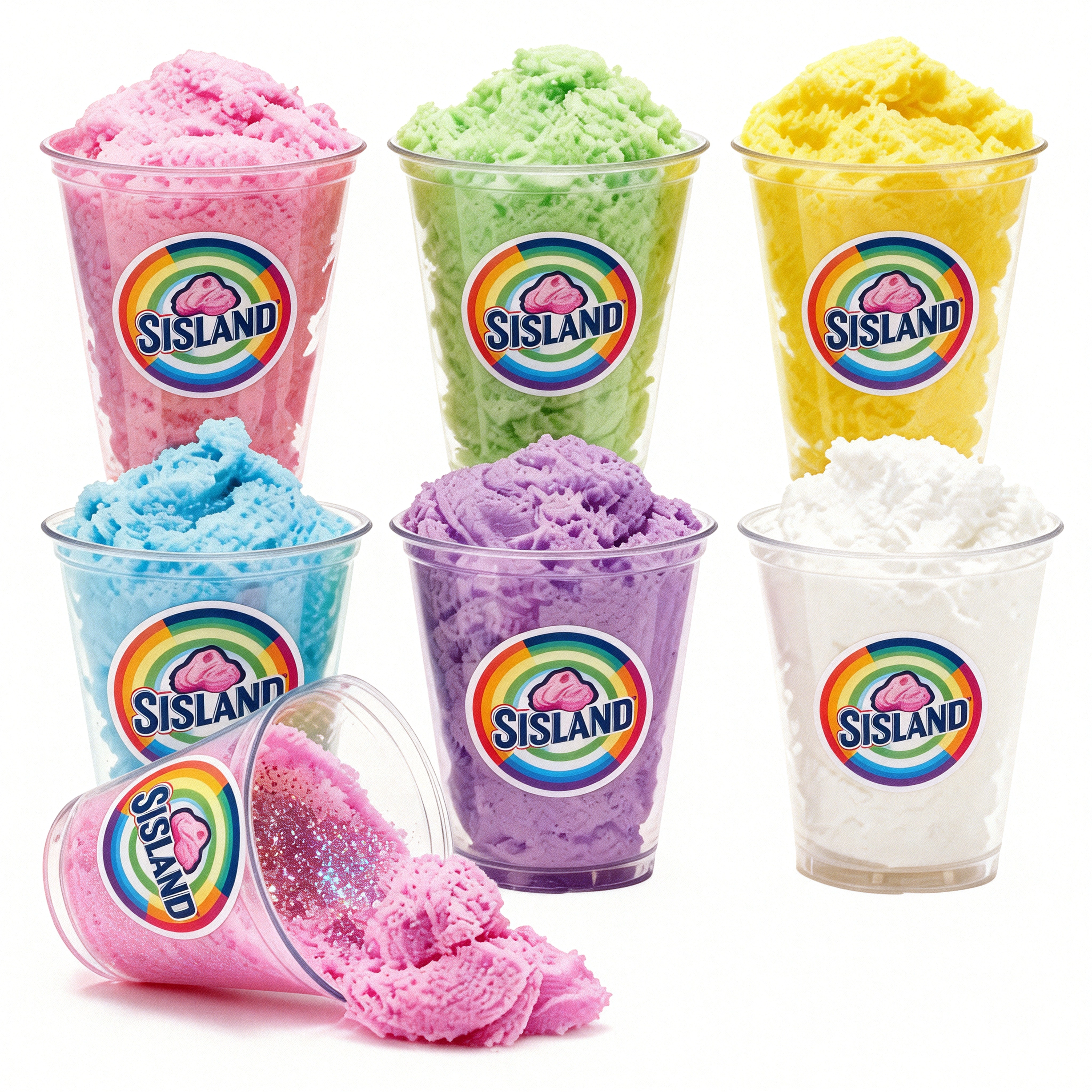 SISLAND Soft Cotton Slime Ice Cream Cup  For Stress Relief 1