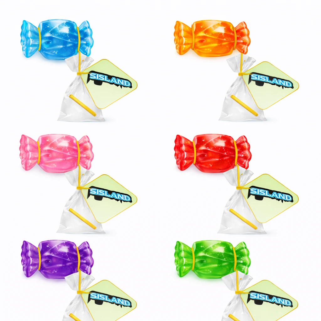 Colorful candy-wrapped clear  sets