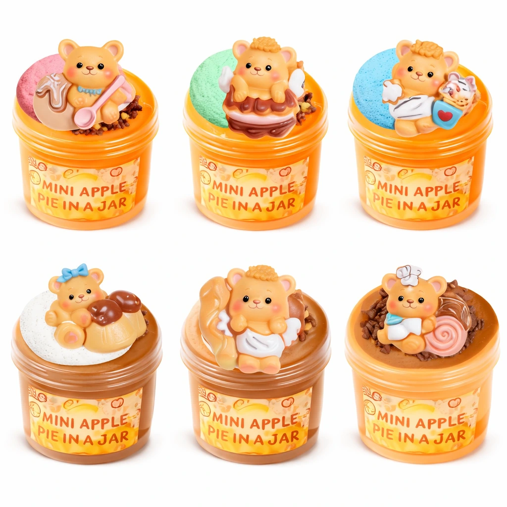 замазка-слизень с подвесками в виде мишек в стиле каваи