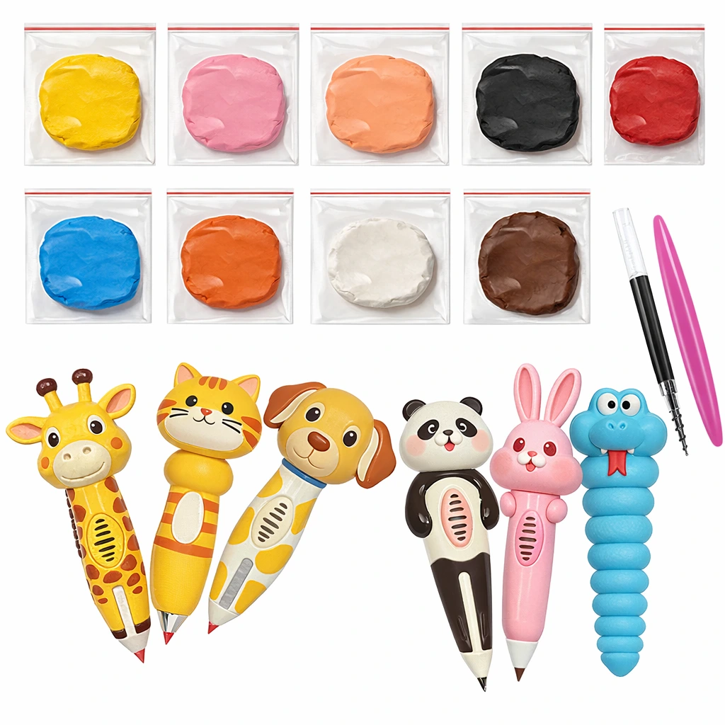 DIY Animal Clay Pen Craft Kit 