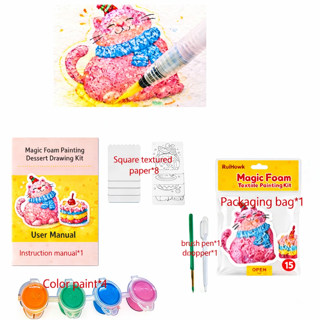SISLAND DIY Crafts Magic Foam Texture Painting Kit Education Toys Wholesale 1