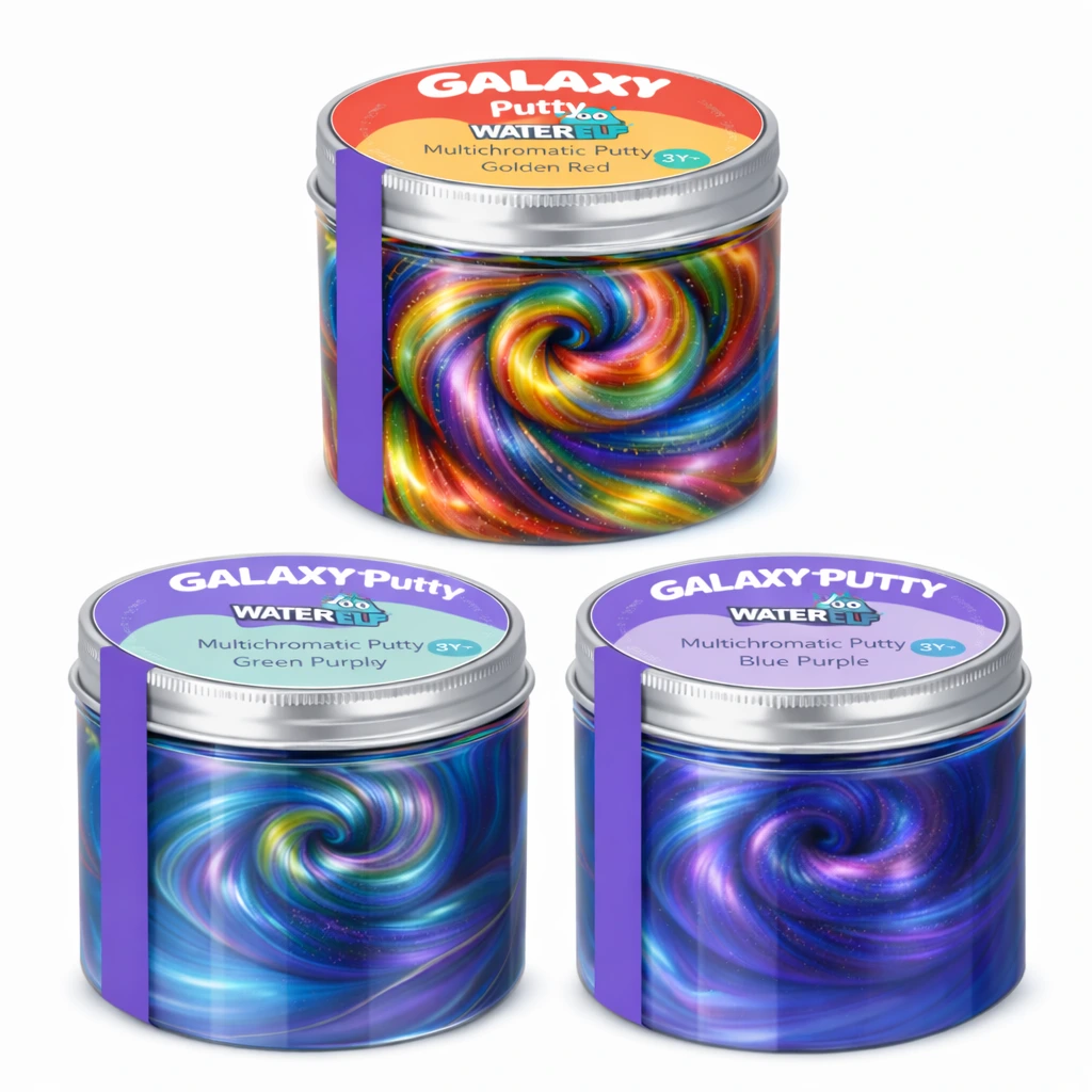Three-Piece Galaxy  putty Slime toys set