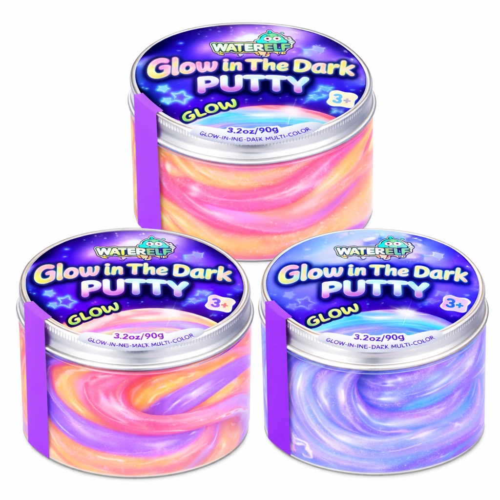 Glow in the dark putty slime toys set