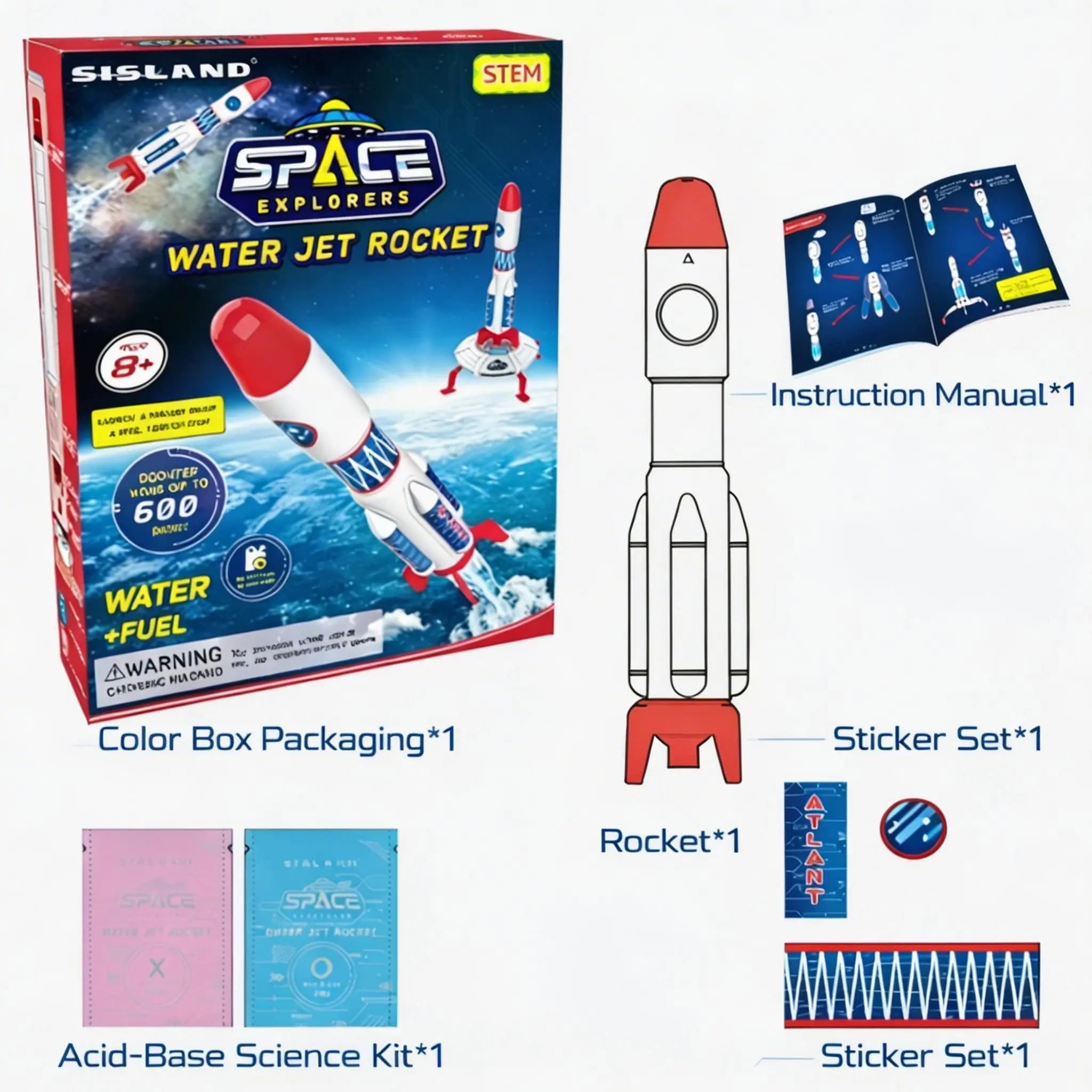 water rocket launcher kit components