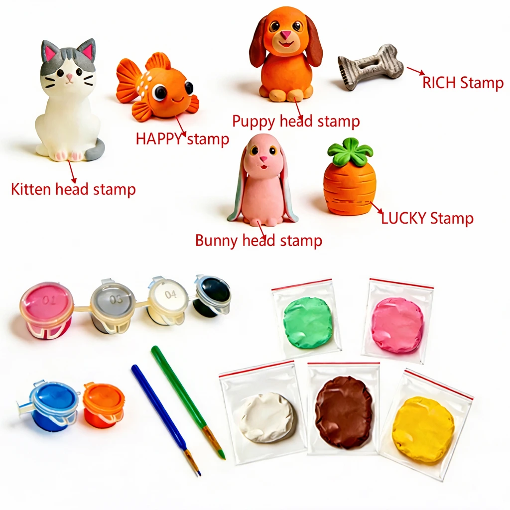 DIY clay stamp craft kit