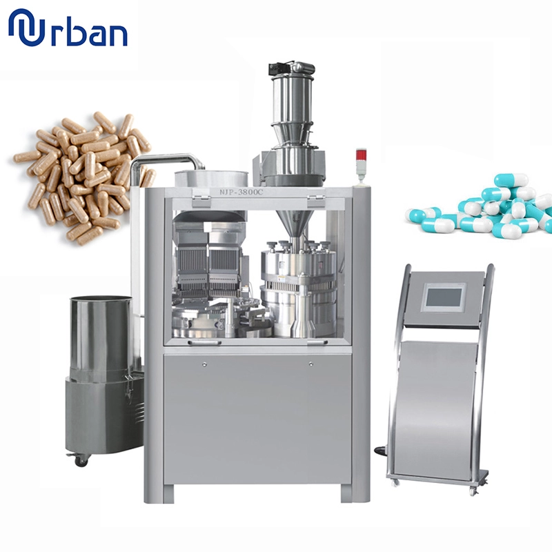 Máquina de enchimento de cápsulas médicas automática, grânulo de pó totalmente automático, cápsula de gelatina dura, máquina de encapsulamento de enchimento Njp-3800D 1