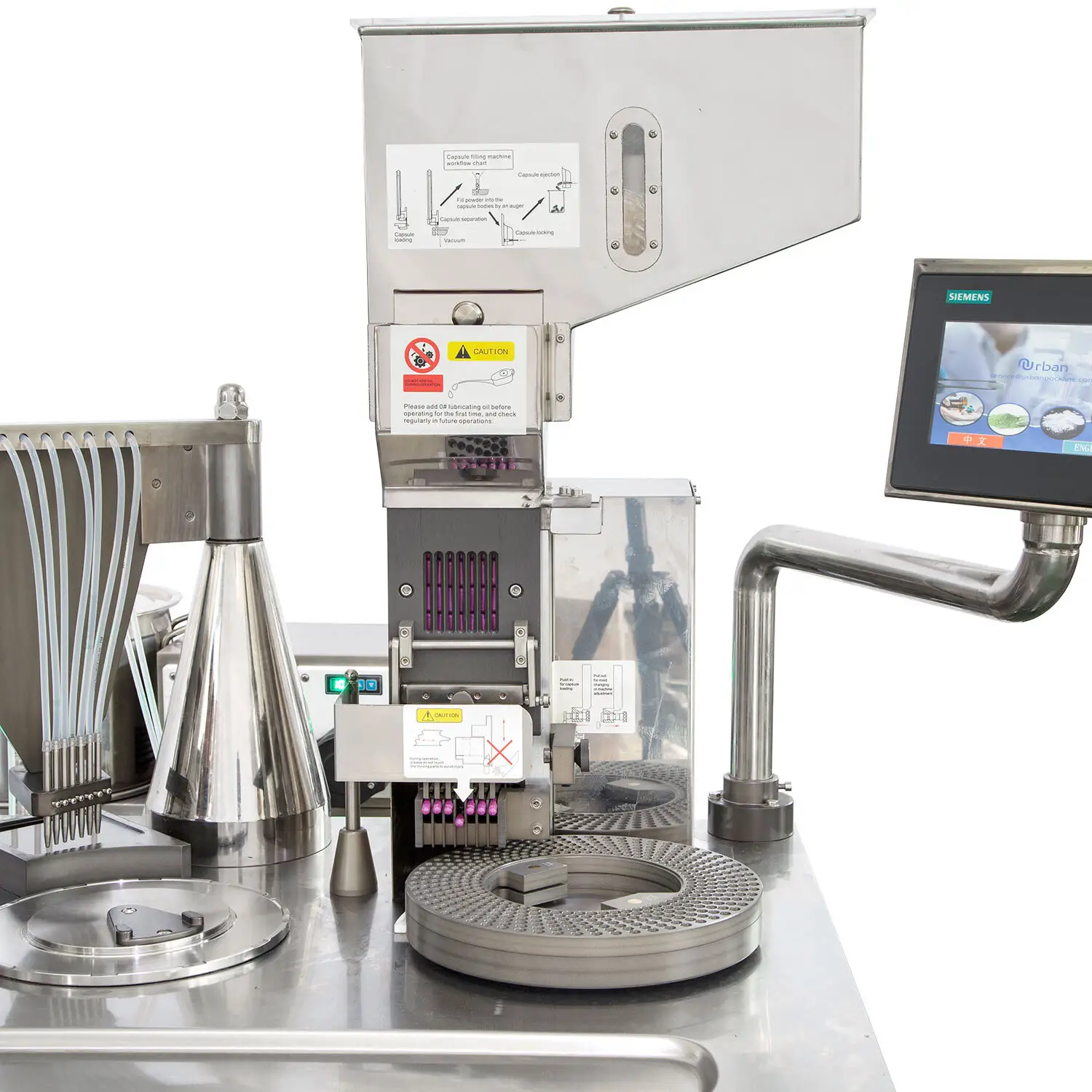 Marque Urban Machinery, meilleur fournisseur de machines de remplissage de capsules 3