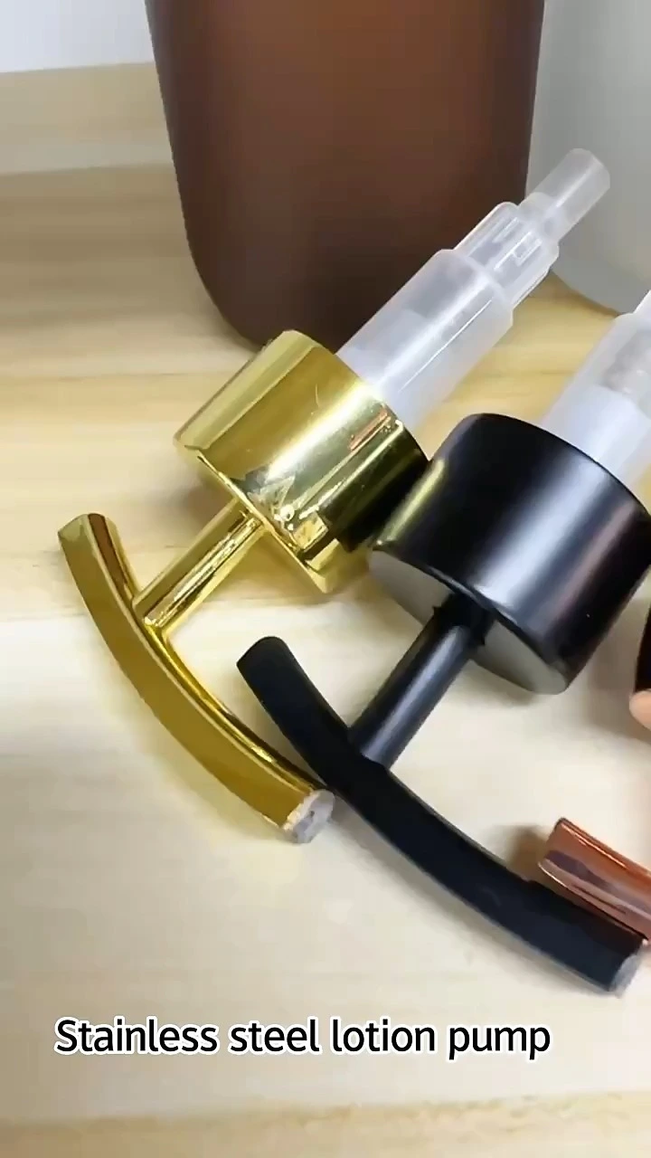 Flat head 304 Stainless Steel Lotion Dispenser Pump drawing process 24mm 28mm Finish CB-08 1