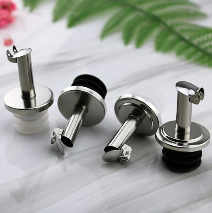 Stainless Steel Bar Liquor Pour Spout, Pour Spouts for Liquor Bottles Oil Topper Pourer Syrup Pourer 1