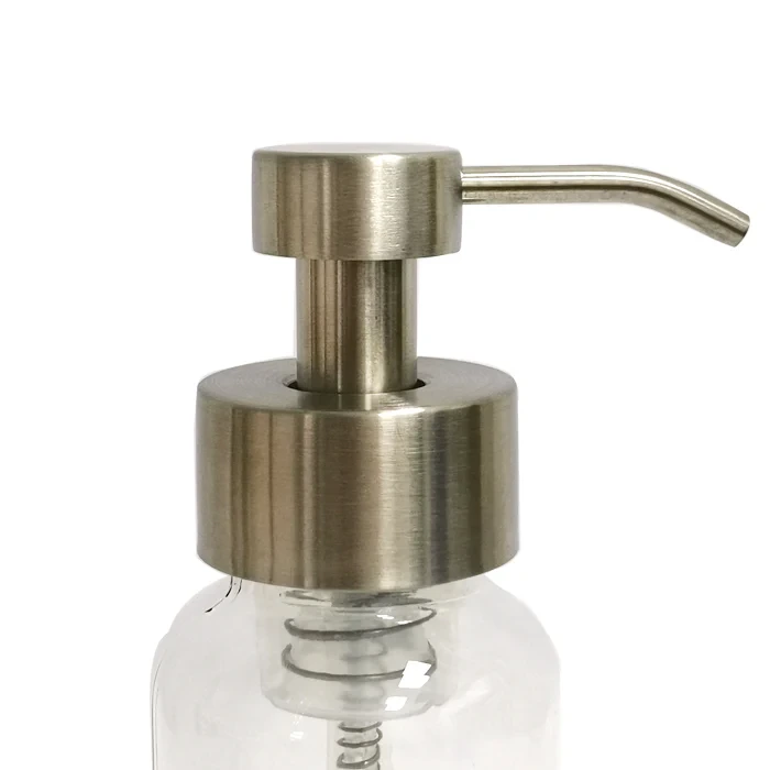 Satin Brushed Finish Stainless Steel Foaming Dispenser Pump Replacable Pump Top 1