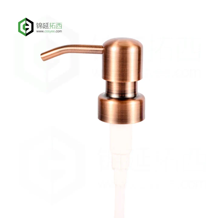 Pompe distributrice de shampoing, en cuivre Antique, en acier inoxydable, pour savon, Lotion, CB-03E 1