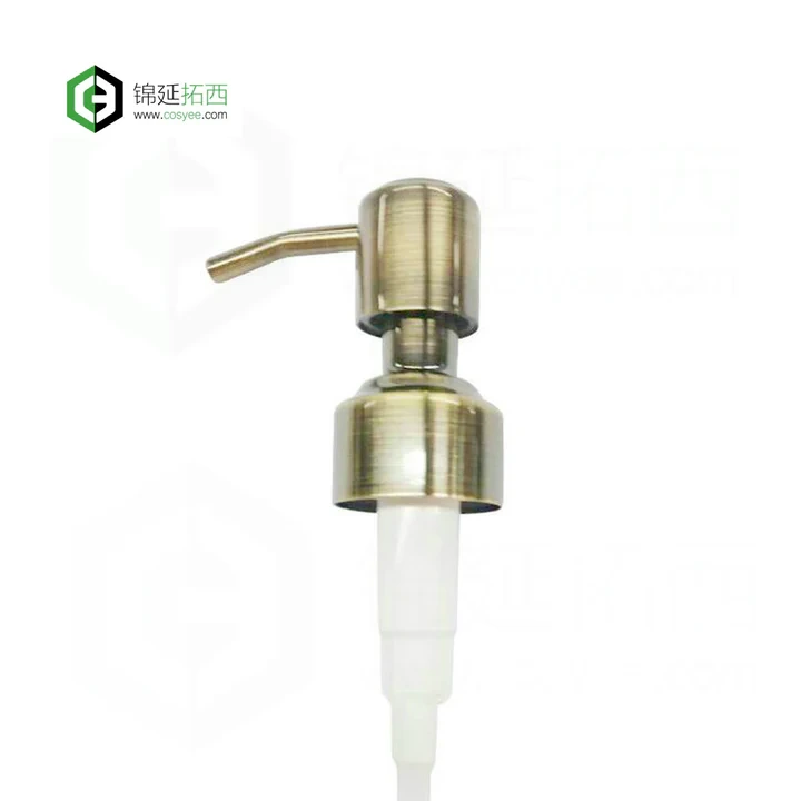 Couvercles de distributeur de savon liquide de remplacement en laiton Antique, Bronze, pour bouteilles en verre à bouche régulière CB-01F 1