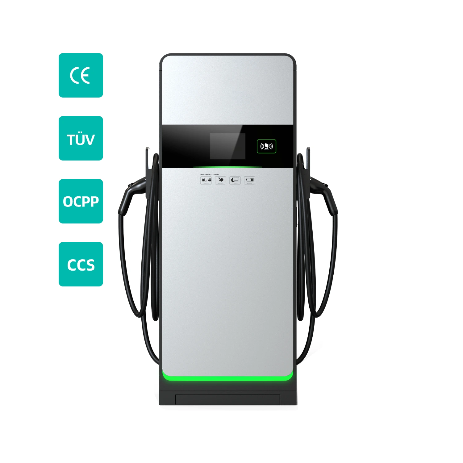 Public Commercial Level 3 Dc 2 Gun Ev Solar Fast Electric Car Ev Charging Station 1