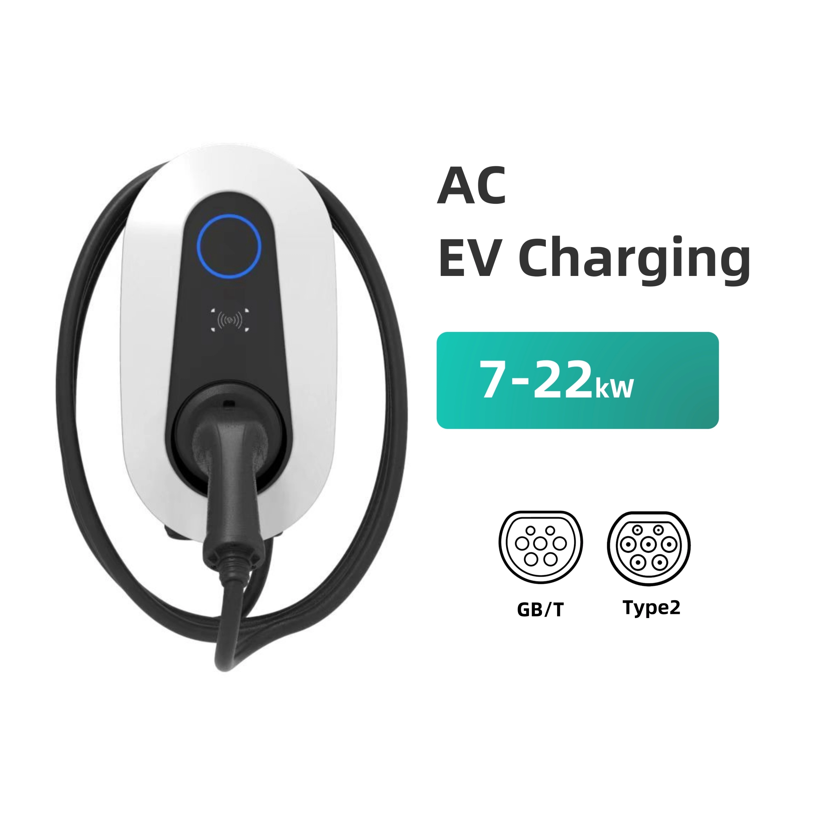 Brand New 32A Type 27KW Onboard EV Charger 22KW AC Charger CE Certification CCS Interface Wall-Mounted Charging Station Factory 1
