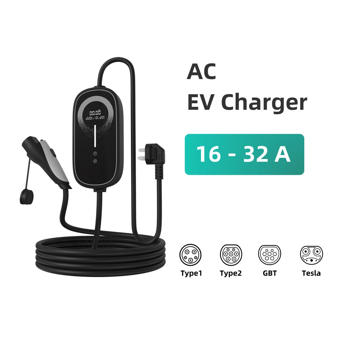 Ovrod Level 2 Single Phase 7 kw Fast Ac Type 2 32 Amp Home Ev Charging Station 7kw Portable Ev Chargers for Electric Car 1