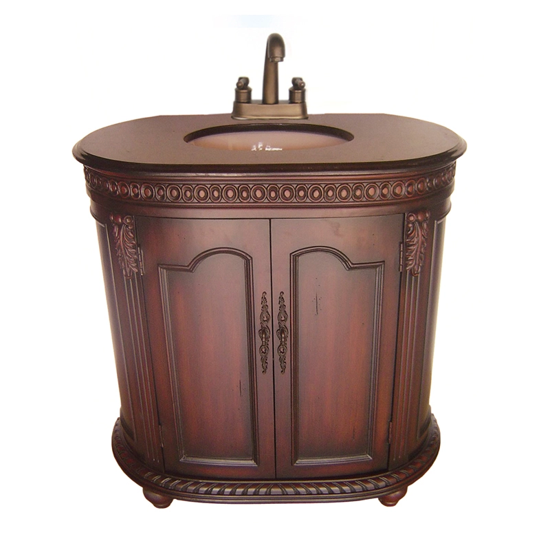 Oval Bathroom Vanity Cabinet With Sink Classical Charm And Modern Simple 32 Inch 1
