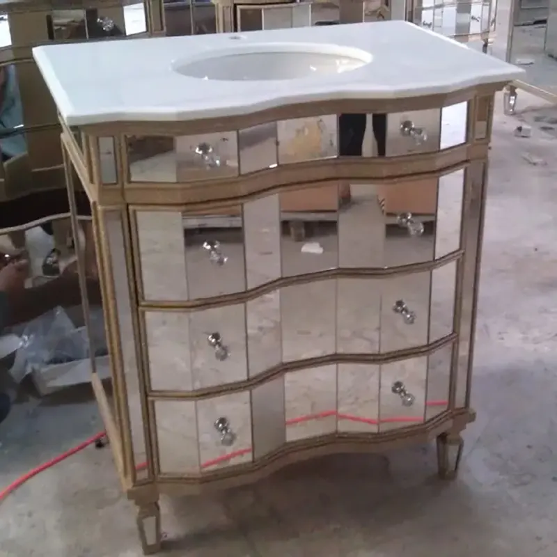 Wood Vintage Vanity From China for Bathroom Supernalway Furniture 3