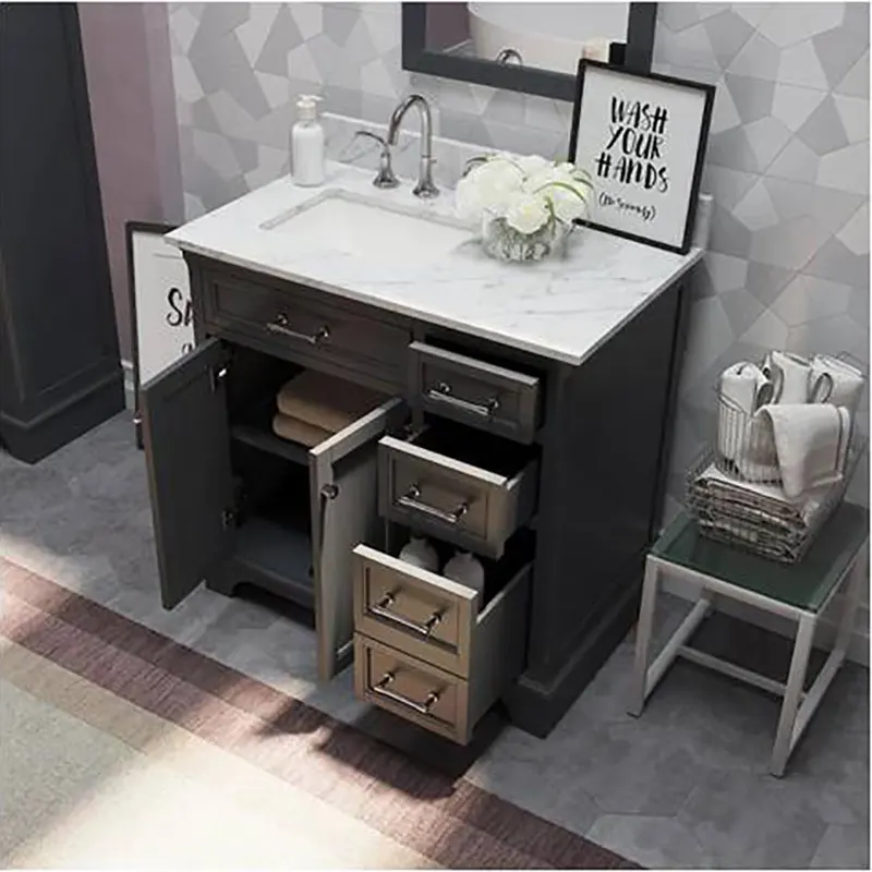 Custom Light Wood Vanity Bathroom Supernalway Furniture 5