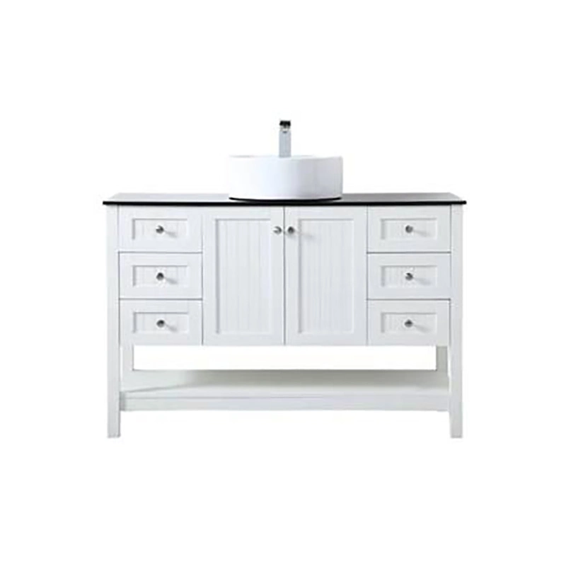 Marble Bathroom Vanity With Cuntertop Sink Solid Wood +MDF 48 Inch 1